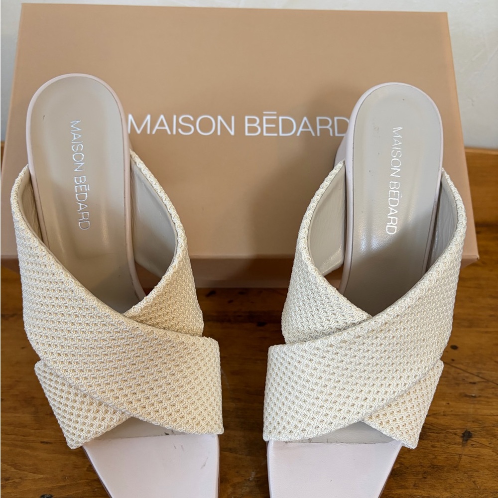 Maison Bedard Cream Sandals
